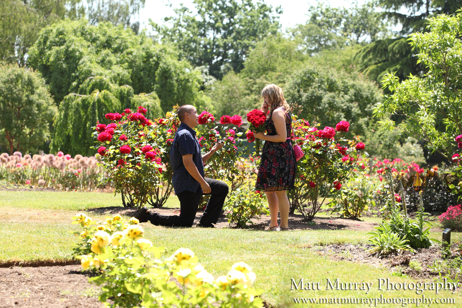 Vancouver Queen Elizabeth Park Candid Engagement Proposal