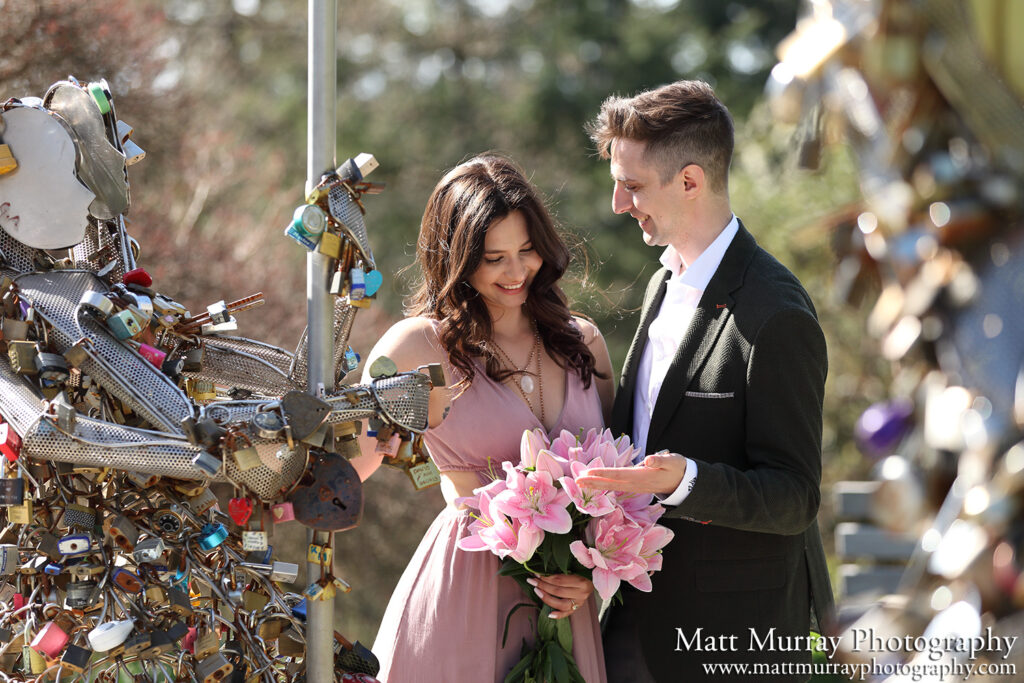 Vancouver Engagement Proposal Love Lock Sculpture