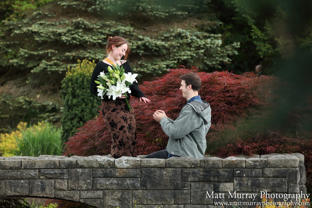 Vancouver Stone Bridge Secret Engagement Proposal