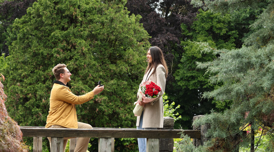 Small Quarry Gardens Surprise Engagement Proposal